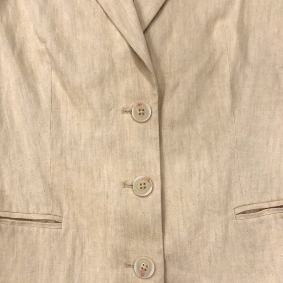 Vince.  Linen Blend Beige Blazer Jacket - Picture 2 of 9